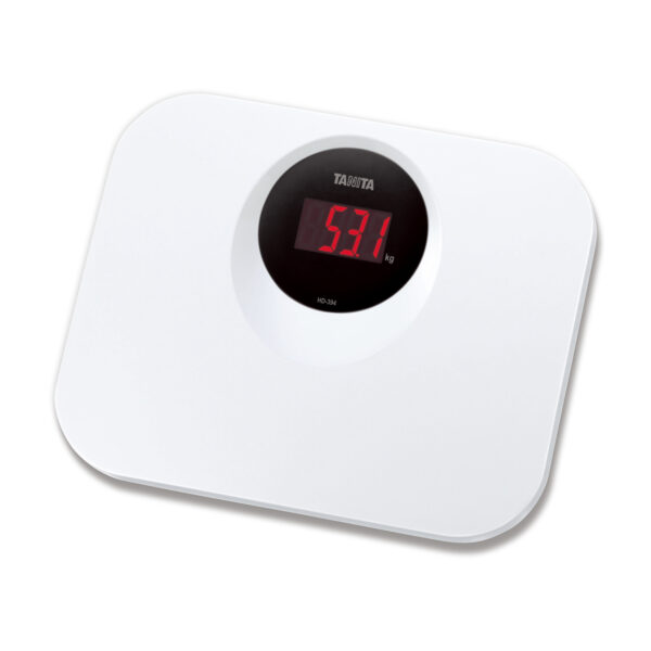 Lightweight plastic digital scale with red LED display